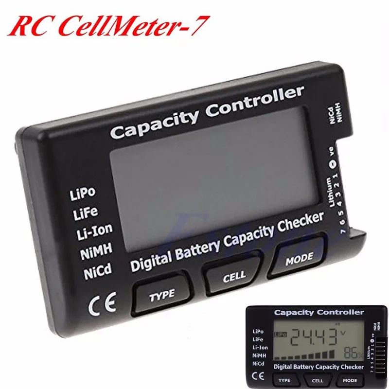 RC CellMeter 7-Bit Digital Battery Capacity Tester Checker for LiFe Lithium Li-ion Nickel Hydroxide Cadmium Lithium Polymer