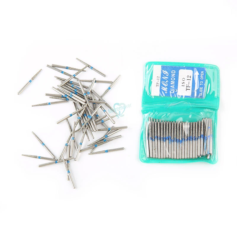 50pcs Dental Teeth Polishing Burs Dental Diamond Polishers for Polishing Smoothing Teeth Polishers