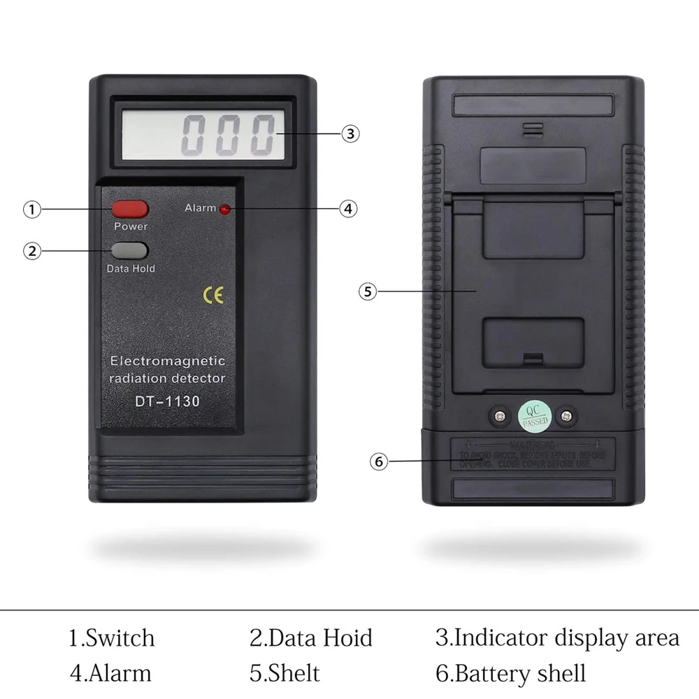 DT-1130 New Handheld Digital Electromagnetic Radiation Detector EMF Meter Tester Ghost Hunting Equipment DT1130