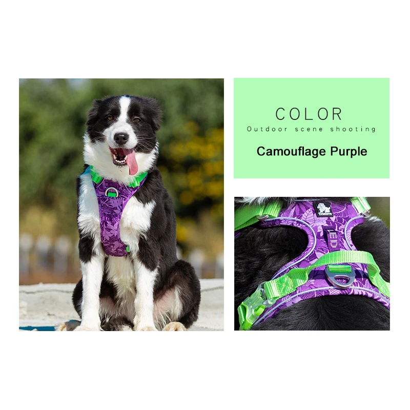 Truelove Pet Dog Harness Camouflage Reflective Nylon Dog Harness Special Edition Easy to Adjust  TLH5653