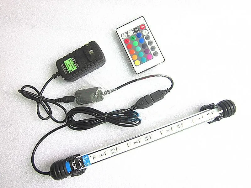 Remote control 5050SMD Light Bar Submersible strip submarine lamp Multicolor RGB Aquarium Fish Tank tube Lighting WaterproofIP68