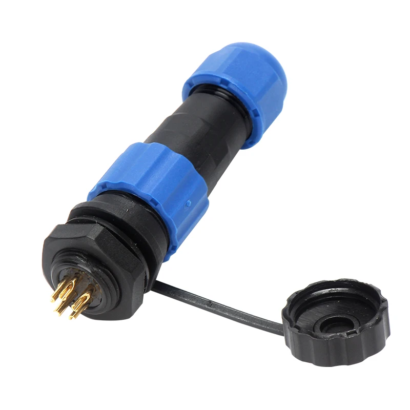 Waterproof connector SP16 IP68 cable connector plug & socket Male and Female 2 3 4 5 6 7 9 Pin