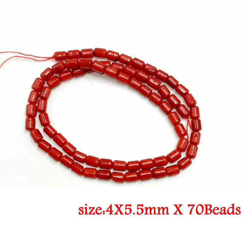 Natürliche Stein Rote Korallen Perlen Unregelmäßigkeit Geometrie Runde Quadratische Form Spacer Perlen Für Schmuck Machen DIY Armband Halskette – Detail 2