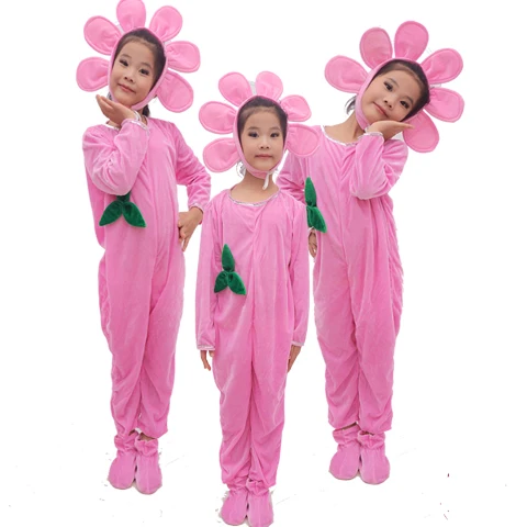 Lovely Flower Dance Costume For Children Kndergarten School Performance Clothing Plant Cosplay Clothing