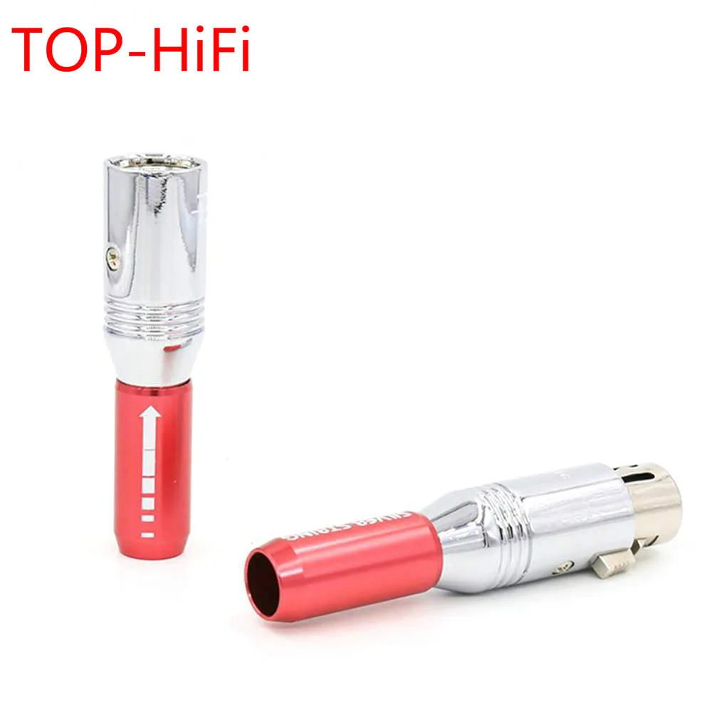 

TOP-HiFi 4pcs Hi-end XLR Socket XLR Jack 3 pins Audio Connector Brass Copper Silver XLR Socket Plug