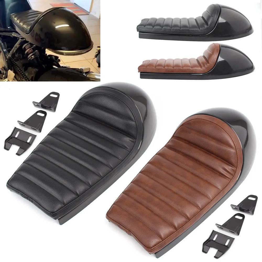 

Motorcycle Seat Retro Seat Pan Base Vintage Saddle Scrambler Cushion Vintage Cafe Racer Seat For Honda BMW Triumph Bonneville