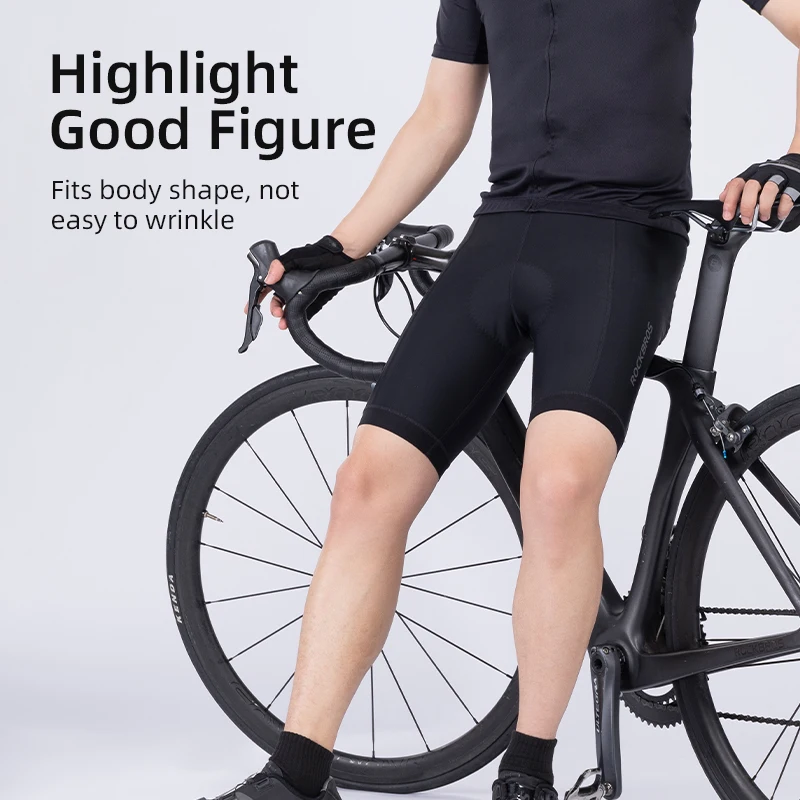 ROCKBROS Bicycle Shorts Cycling Shorts Breathable Tights Reflective Anti-Slip Bike Trousers Shockproof Sponge Pad Bike Shorts