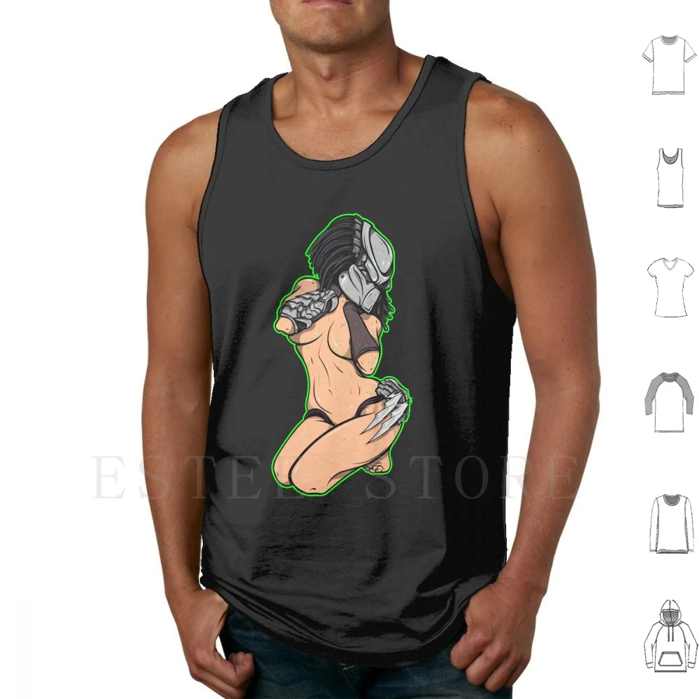 Hunter Pinup Illustration Tank Tops Vest Movie Hunter Hunter Custom Cosplay Comics Con Sci Fi Science Space Interstellar