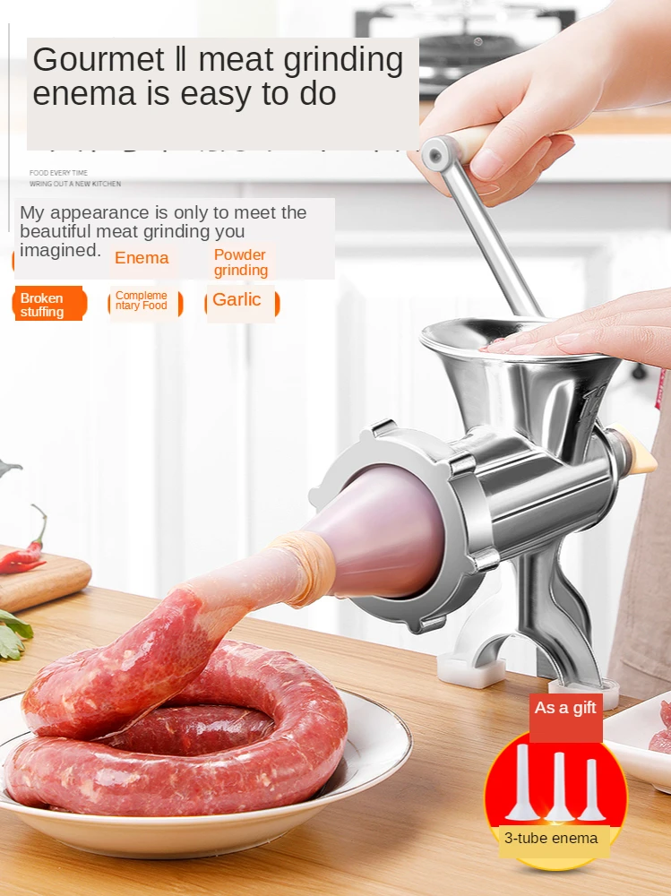 Meat Grinder Manual Sausage Machine Household Hand Stir Mincing Machine Vegetable Cutter   Maker meat grinder  food processor