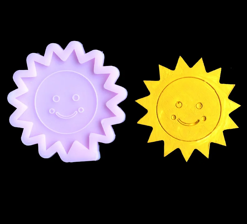 Cartoon sun silicone mold DIY Candle Fragrance epoxy resin mold decoration handicraft mold