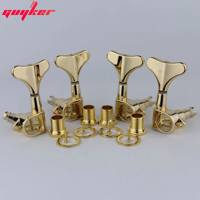 GUYKER Headstock Sealed Bass Tuners Machine Heads Gold