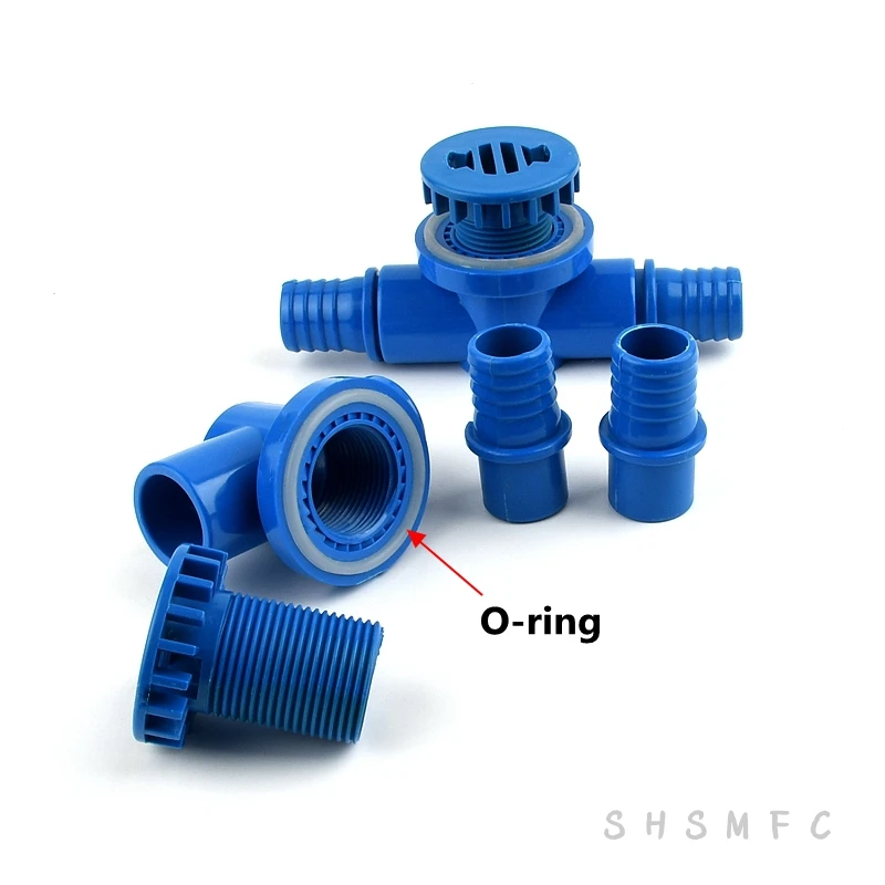 1-20pcs Double Pagoda Tee drain joint Garden Irrigation Hose Connector Aquarium drain joint Fish Tank Water Exchange Accessories
