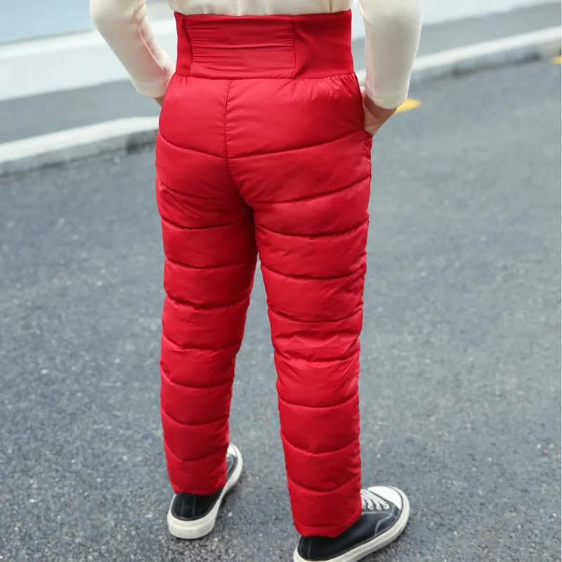 Teenage Boys Girls Winter Pants Cotton Padded Thick Warm Trousers Kids Waterproof Ski Pants 10 12 YElastic High Waisted Leggings