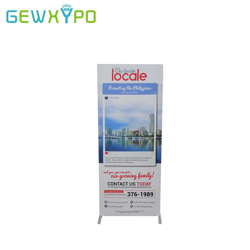 Iron Feet 25mm EZ Tube Economy Model Square Corners Expo Booth Advertising Display Stand With Your Design Banner Printing