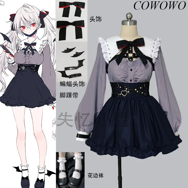 COWOWO Anime!VTuber Hololive Kuzuha Sexual Turn Sanya Game Suit Lovely Uniform Cosplay Costume Daily Clothing For Women