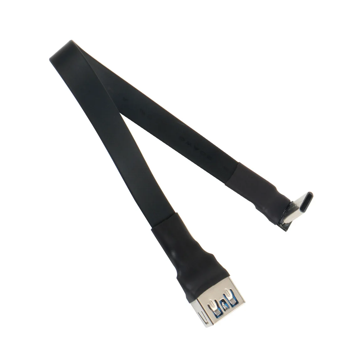 USB 3.1 Type C to A Flat Extension Ribbon Cable Male to Female 90 Slim Flexible FPC Charge FPV Brushless Handheld Gimbal Monitor