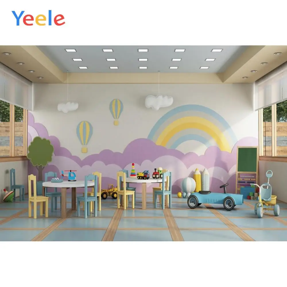Yeele غرفة الطفل سيارات لعبة الغيوم المشهد الداخلي استحمام الطفل صورة خلفية الطفل صورة خلفية فوتوزون استوديو الصور