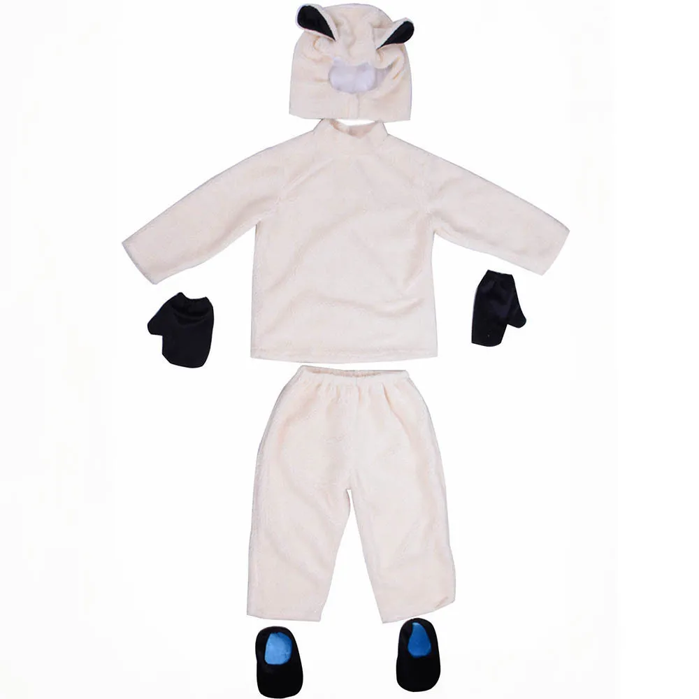 Snailify Cute Woolly Sheep Costume For Kids Halloween Child Animal Costumes Little Lamb Cosplay Outfit Carnival Purim Dress Up