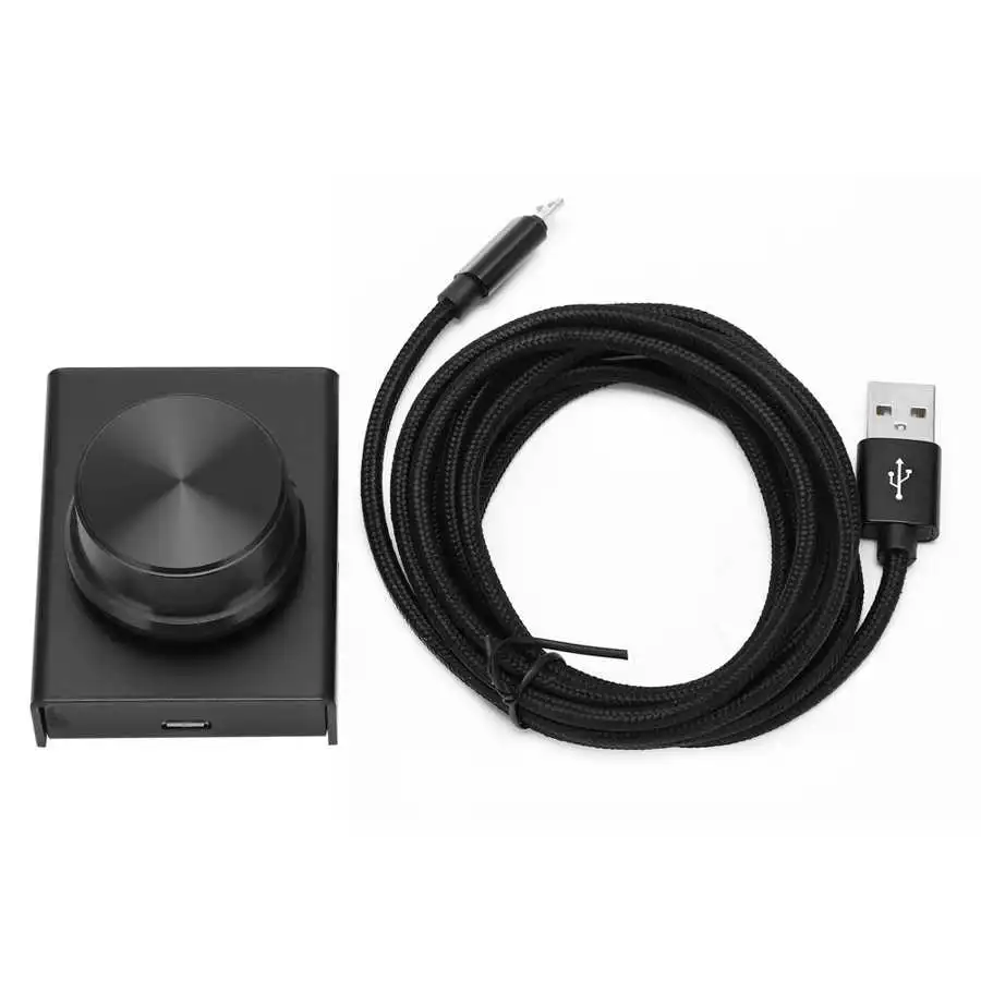 Perilla de Control de volumen USB, controlador de volumen silencioso de una tecla para ordenador, portátil, Plug and Play, PC, altavoz, ajustador de Audio Compatible