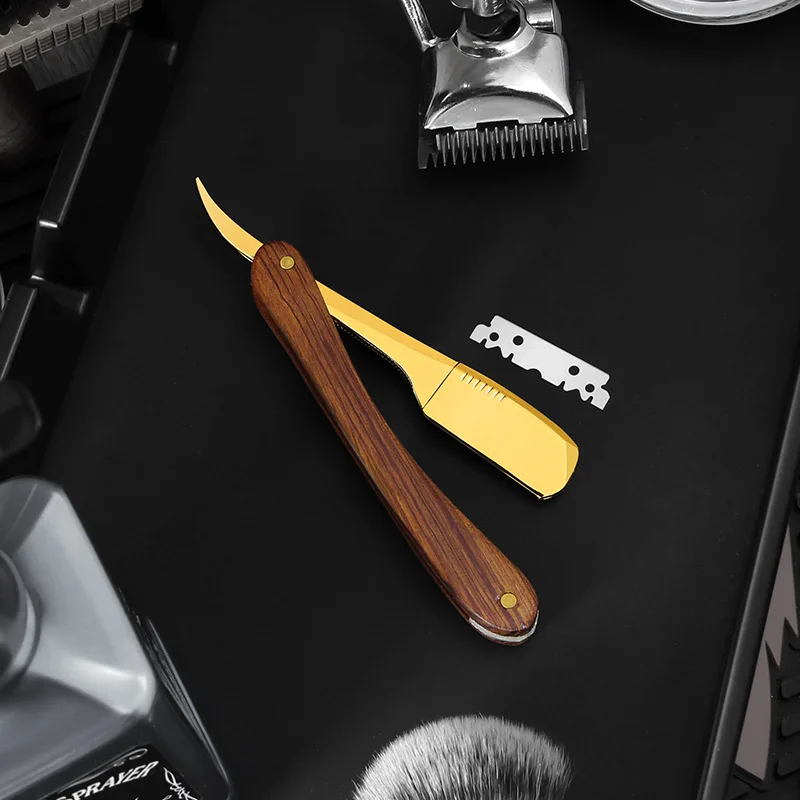 면도 면도기 전문 이발사 면도기 눈썹 면도기 남성용 교체 블레이드 면도기 헤어 나이프