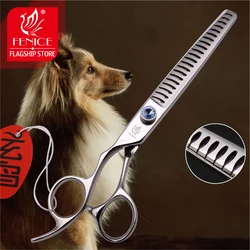 Fenice Professional manico sinistro 7/7, 5 pollici Pet Dog Grooming Chunker forbici Shark cesoie tasso di assottigliamento 75%