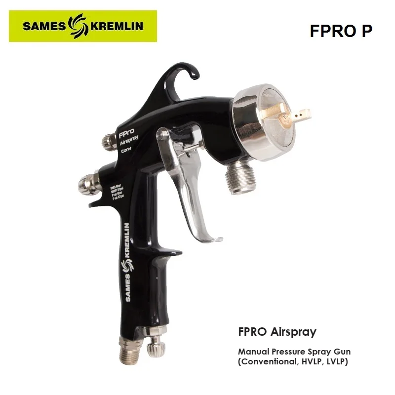 Sames-Kremlin FPRO Airspray,FPRO-P Manual Pressure Spray Gun (Conv, HVLP, LVLP),Painting Gun, Original From France