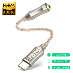 CX31993 USB Type C DAC Headphone Amplifier with 3.5mm Output Audio Interface HiFi DAC Audio Adapter Chip Decoding Earphone Amp