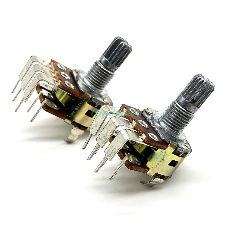 50pcs 148 16 Type Dual Volume Potentiometer Switch B50K Plum Axis 15MM D1010