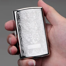 Pure Copper Printed Flower Cigarette Case Hold for 12pcs/20pcs Cigarettes Storage Box  Smoking Tools Smoke Humidor Tobacco Case