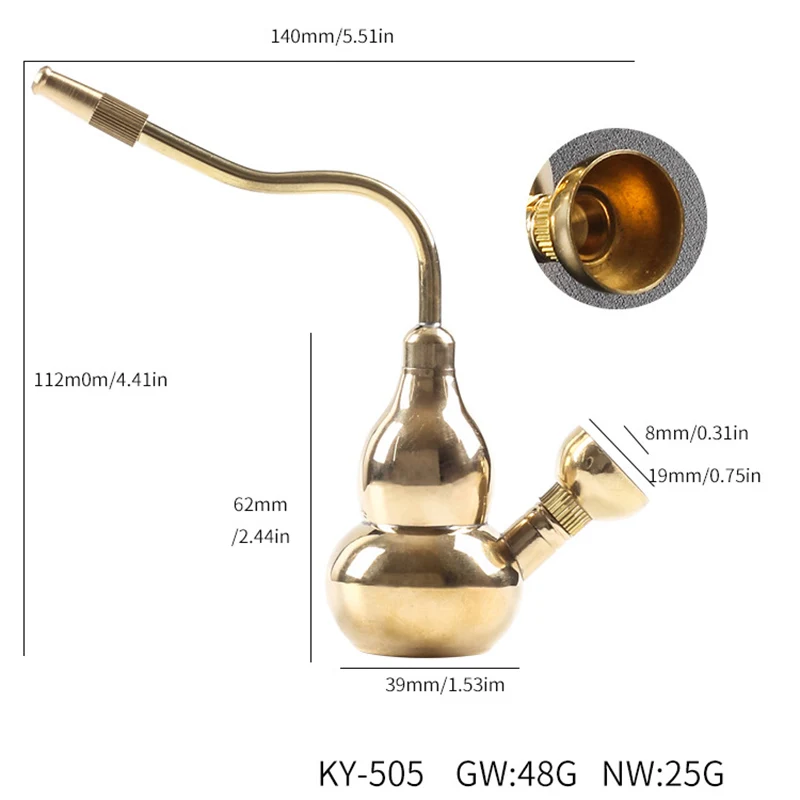 1Pcs Gourd shape Mini Hookah Shisha Smoking Pipes Creative Metal Cigarette Holder Water Pipe