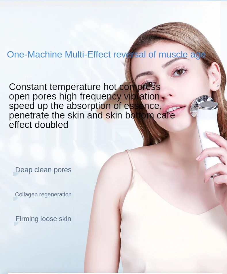 Free shipping Color Light RF Input and Output Instrument Household Facial IPL Device Cleaning Facial Photon Skin Rejuvenation