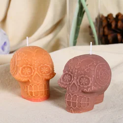 Skull Silicone Candle Mold Aromatherapy Soy Wax Candle Moulds Halloween Candles for Home Decoration