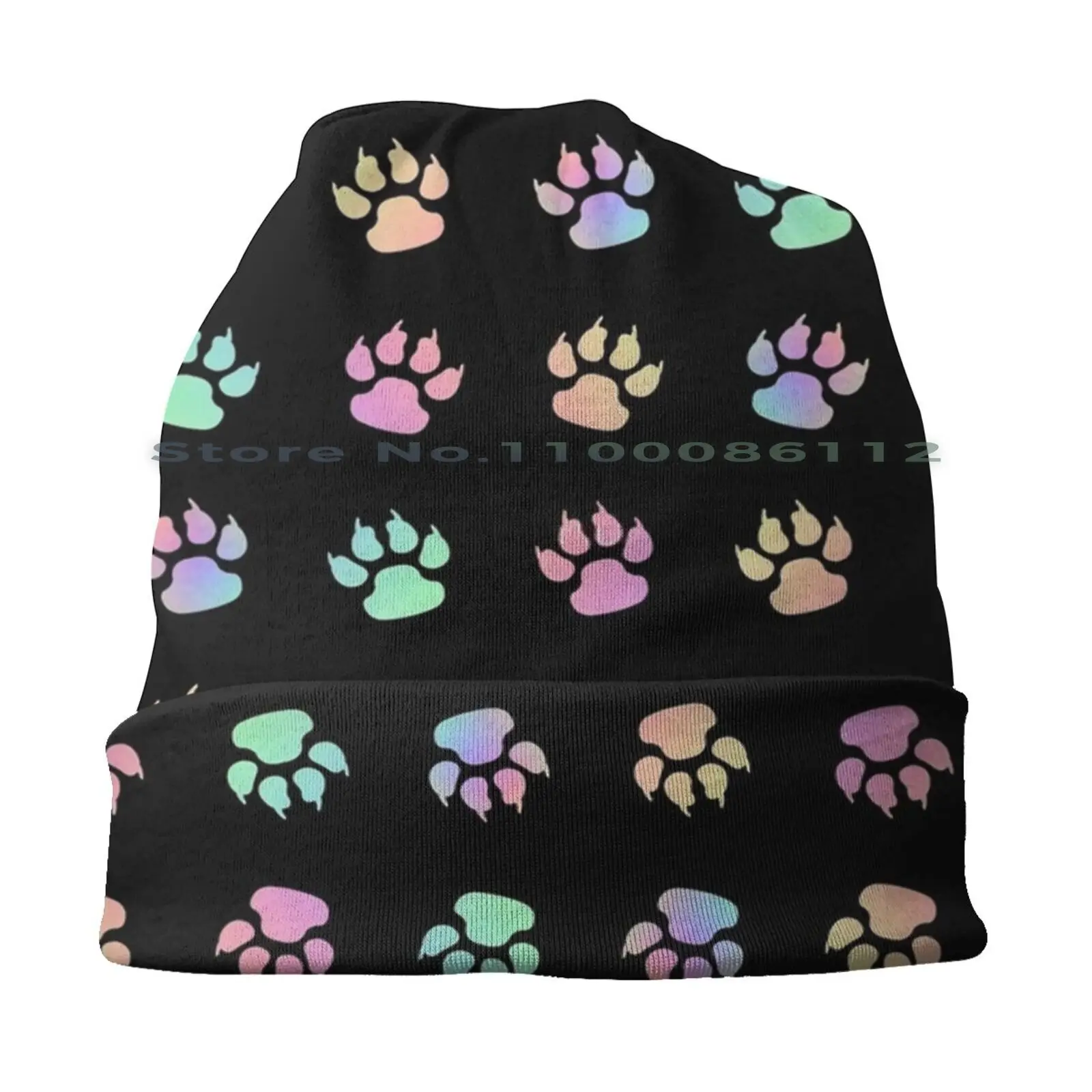 Cat Paw With Claws Rainbow Bucket Hat Sun Cap Feline Rainbow Cat Paw Cat Claw Patterns Animal Stencil Karwilbe Cats Kitty