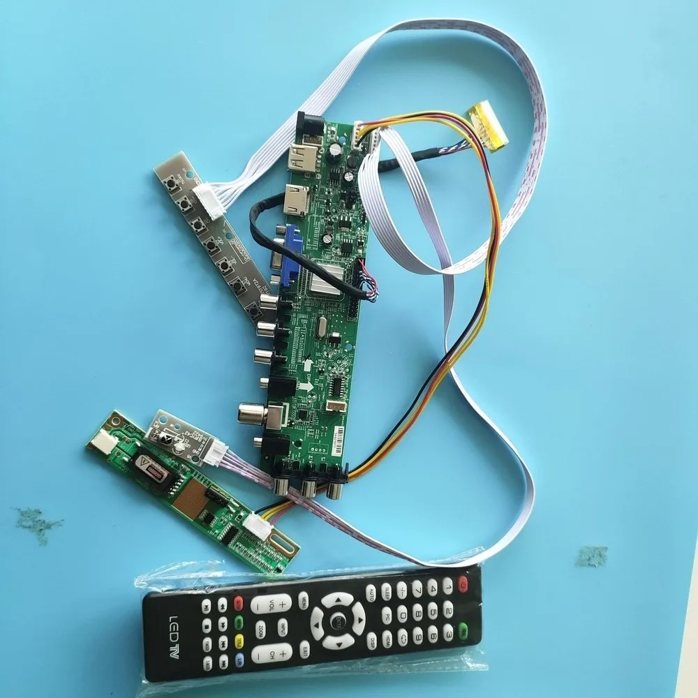 Kit For LP150X08-TLA8/LP150X08-TLAC remote DVB-T 30pin 1024X768 1 CCFL LCD Controller board Digital HDMI Panel TV VGA USB AV 15