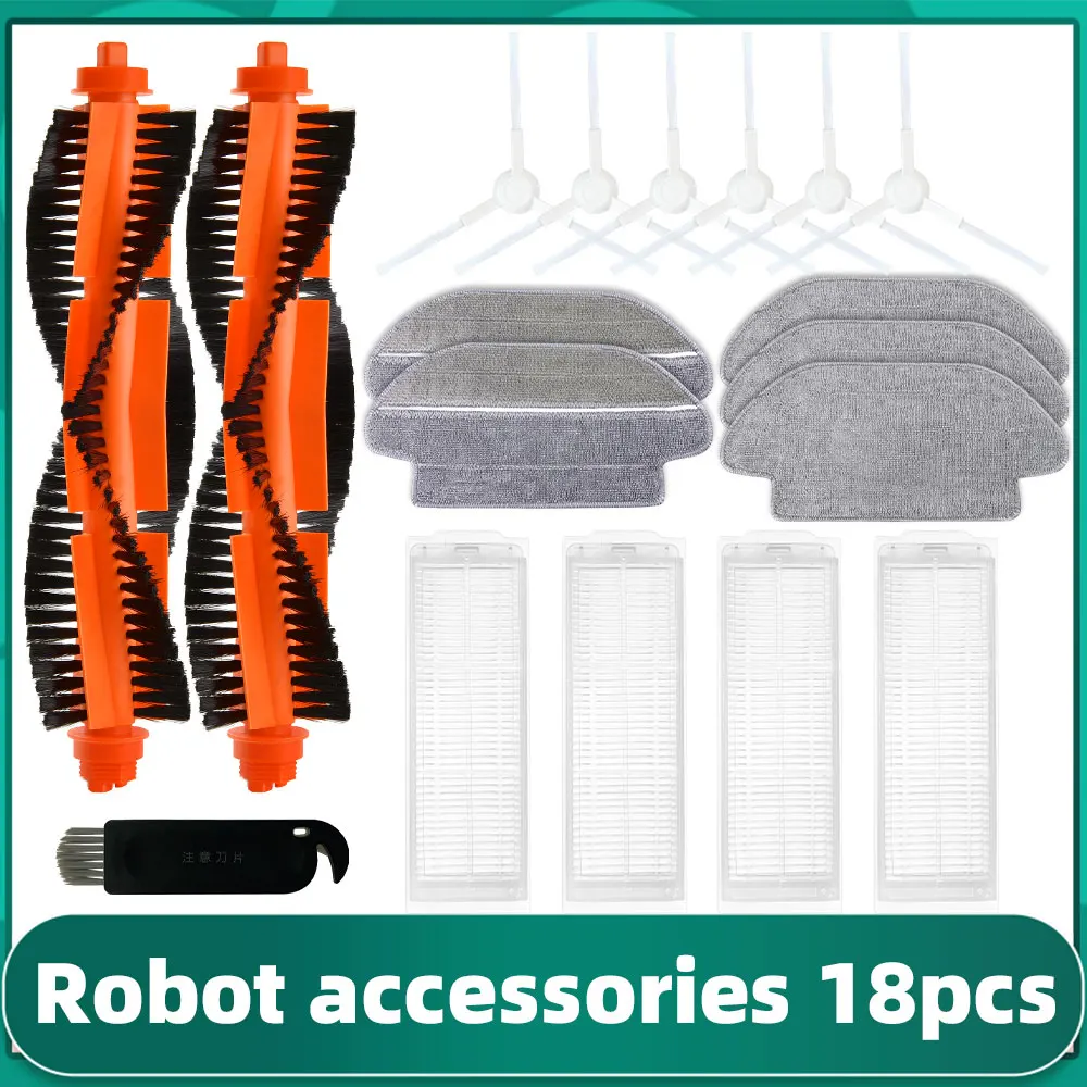 Rolo principal escova lateral filtro hepa esfregão panos pano peças para xiaomi mi robô vácuo mop p xiaomi 2 styj02ym skv4110gl acessórios