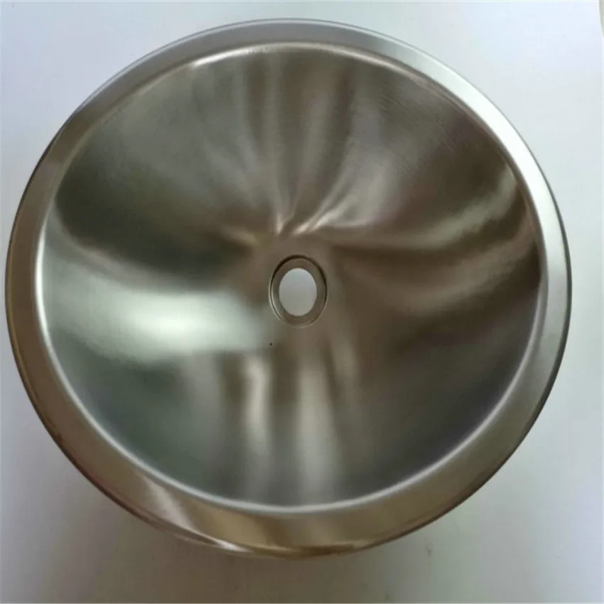 Ф400*160mm Stainless Steel Round Sink GR-578 Polished Golden Painted RV Caravan Camper Boat