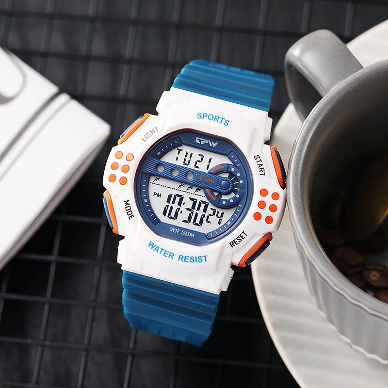 Simple Tactical Watch 5ATM Water Resistant 51mm Large Dial Fashionable Sport Style