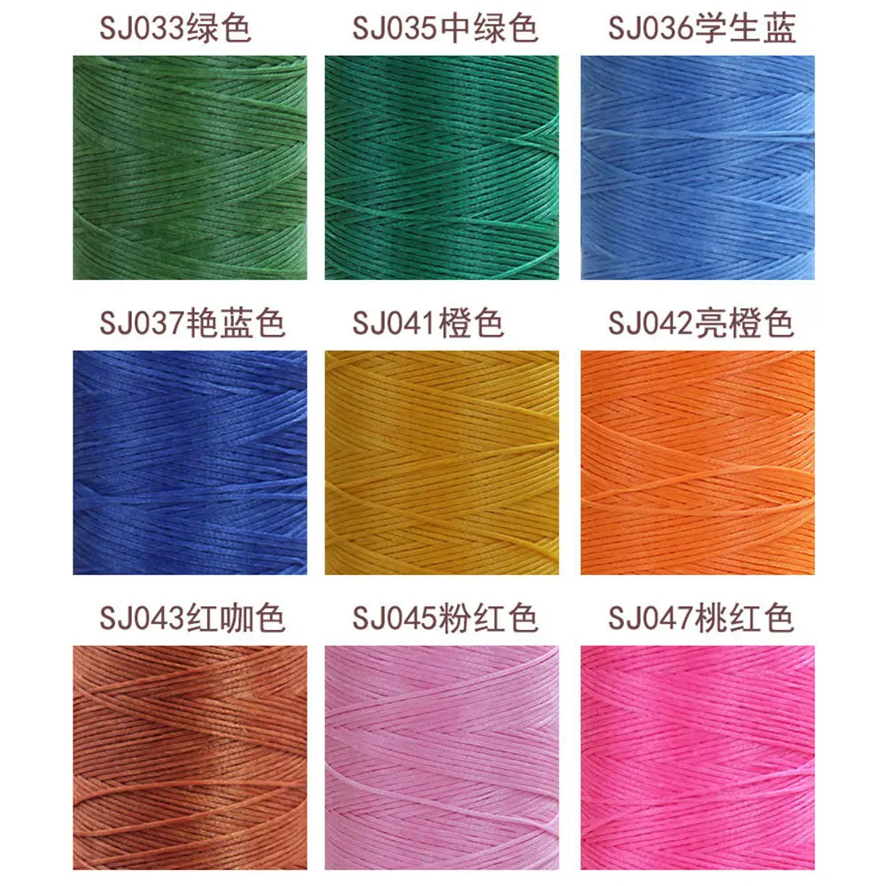 1 roll 200 Meter 1.2 mm  Durable Leather flat Waxed Thread Cord DIY Handicraft Tool Stitching Thread needle work 210D