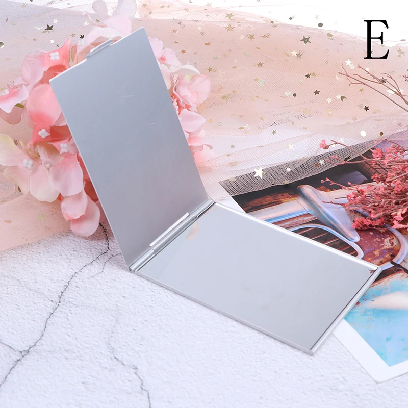 1PCS Pocket Rectangle Makeup Folding Mirrors Portable Compact Cosmetic Mirror Ultra-thin Folding Make Up Mirror Personalised