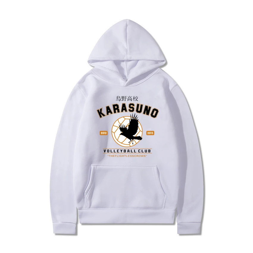 Sweat-shirt à capuche pour hommes et femmes, Streetwear Harajuku, Harajuku, Karasuno, dessin animé humoristique