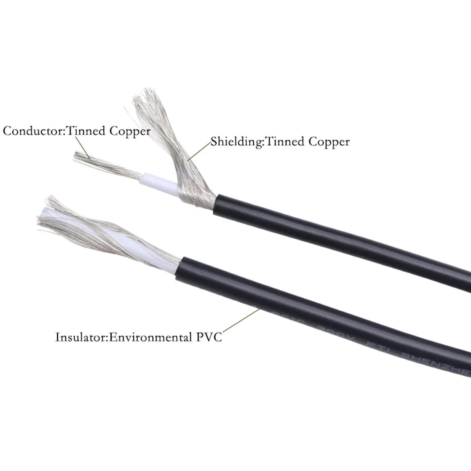 1M UL1533 Shielded Wire, Signal Cable 28AWG 26AWG Channel Audio 1 Single Core Electronic Headphone Copper Shielding Wire