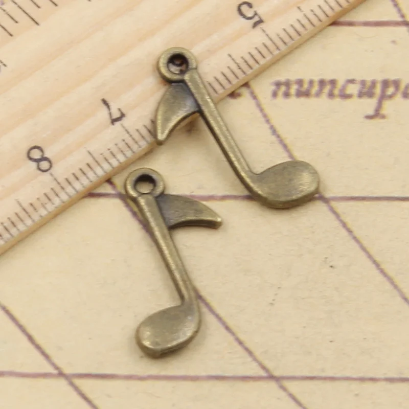 20 sztuk Charms Musical uwaga 23x13mm tybetański brąz srebrny kolor wisiorki antyczny tworzenia biżuterii DIY Handmade Craft — zdjęcie 4