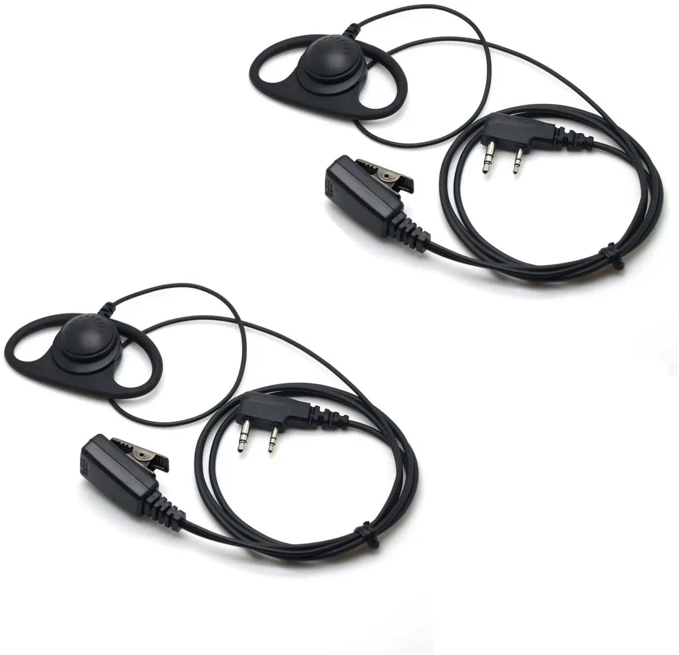 

Kymate D Shape Earpiece Headset for Kenwood, Baofeng, HYT 2 PIN Walkie Talkie Radio LT-3288 PX-777 KG-689 Plus TG-UV2 (2 Packs)