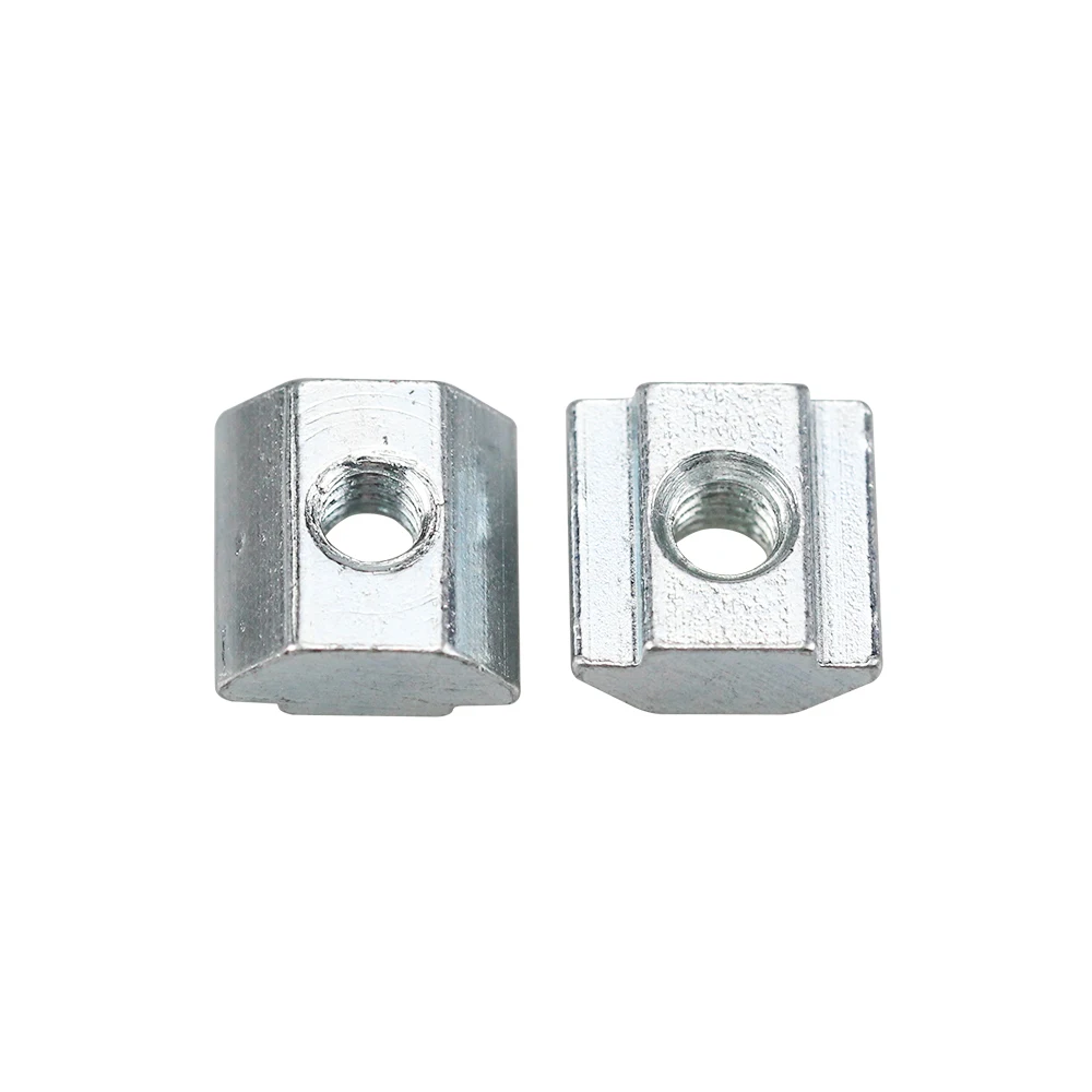 100Pcs Sliding Nut Block Square Nuts M3 M4 M5 M6 For 2020 Aluminum Profile Slot Zinc Coated Plate Aluminum For  For EU Standard