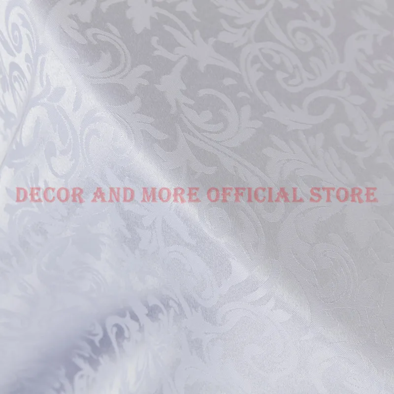 320x100CM Polyester Jacquard Thick Fabric Plain Dyed Curtain/Tablecloth/Dress DIY Fabrics White Pink Red Damask Cloth Wholesale