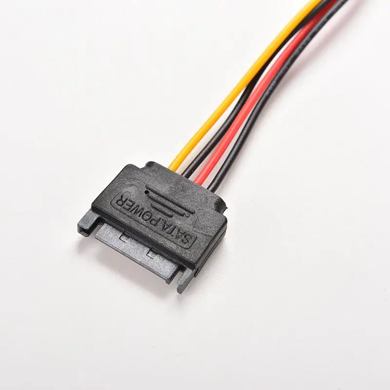 1pc 15 Pin SATA Male To Female 15 Pin 15P SATA Adapter Power Extension Cable Wire Cord 8 Inches 20cm