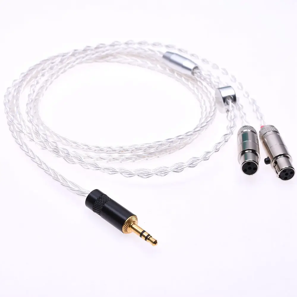 Hi-end 8 Cores 5n Silver Plated Headphone Upgrade Cable for Audeze LCD-2 LCD-3 LCD-x LCD-xc Headphone