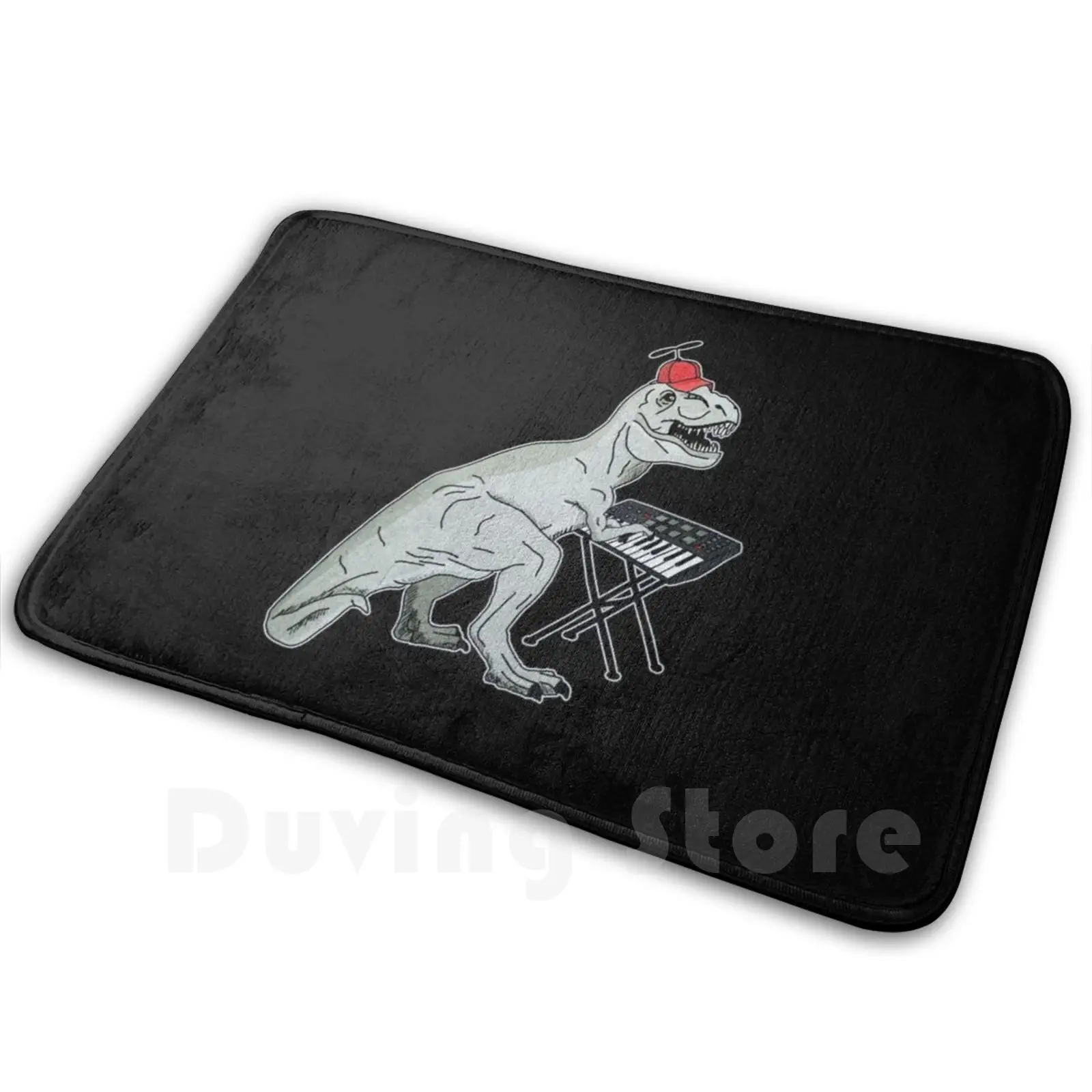 Todo el mundo cantar junto alfombra cojín suave divertido Humor Trex T Rex lindo dinosaurio dinosaurio Geek Nerd cómic de dibujos animados