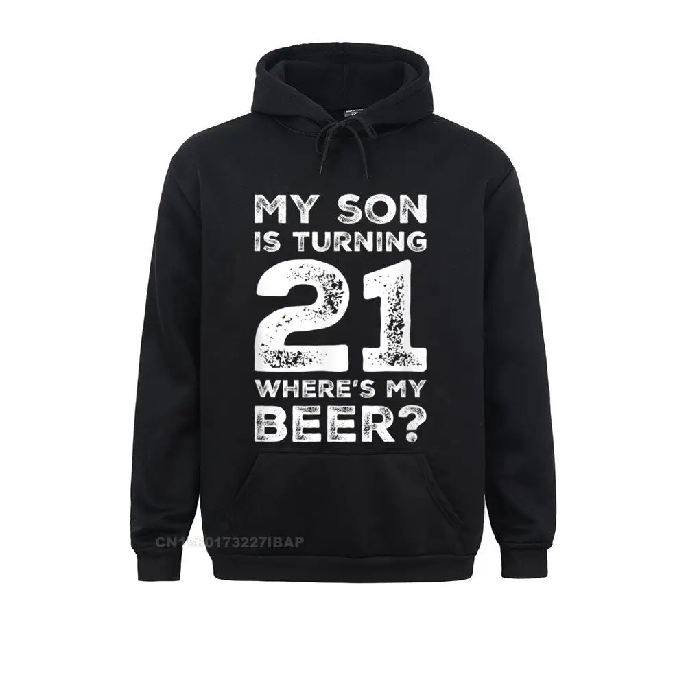 Mens 21st Birthday Shirt Dad Of 21 Year Old Son Daughter Birthday Hooded Pullover Print Hoodies For Women Hip Hop Personalized