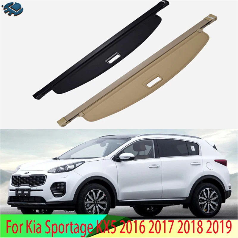 

For Kia Sportage KX5 2016 2017 2018 2019 Aluminum+Canvas Rear Cargo Cover privacy Trunk Screen Security Shield shade Accessories